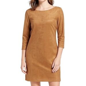Tan Faux Suede Fully Lined Dress. Size 12